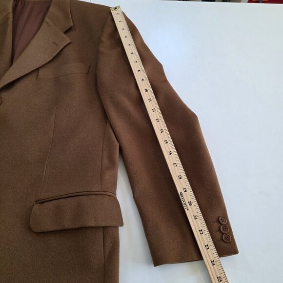 Dalcos Lanificio Fratelli Bacci Jacket Men IT 54 US 44 Brown Wool Cashmere 3B LS - Picture 6 of 16